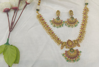Gold Polki Necklace Jewellery Amiri Sets