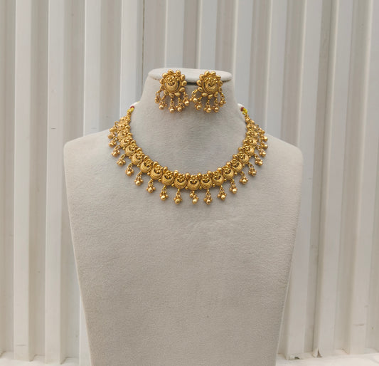 Gold Polki Necklace Jewellery Amiri Sets