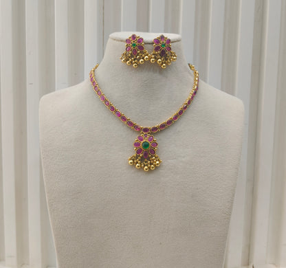 Gold Polki Necklace Jewellery Amiri Sets