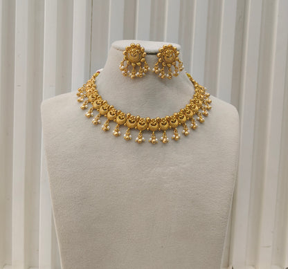 Gold Polki Necklace Jewellery Amiri Sets