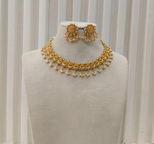 Gold Polki Necklace Jewellery Amiri Sets