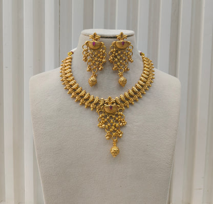 Gold Polki Necklace Jewellery Amiri Sets