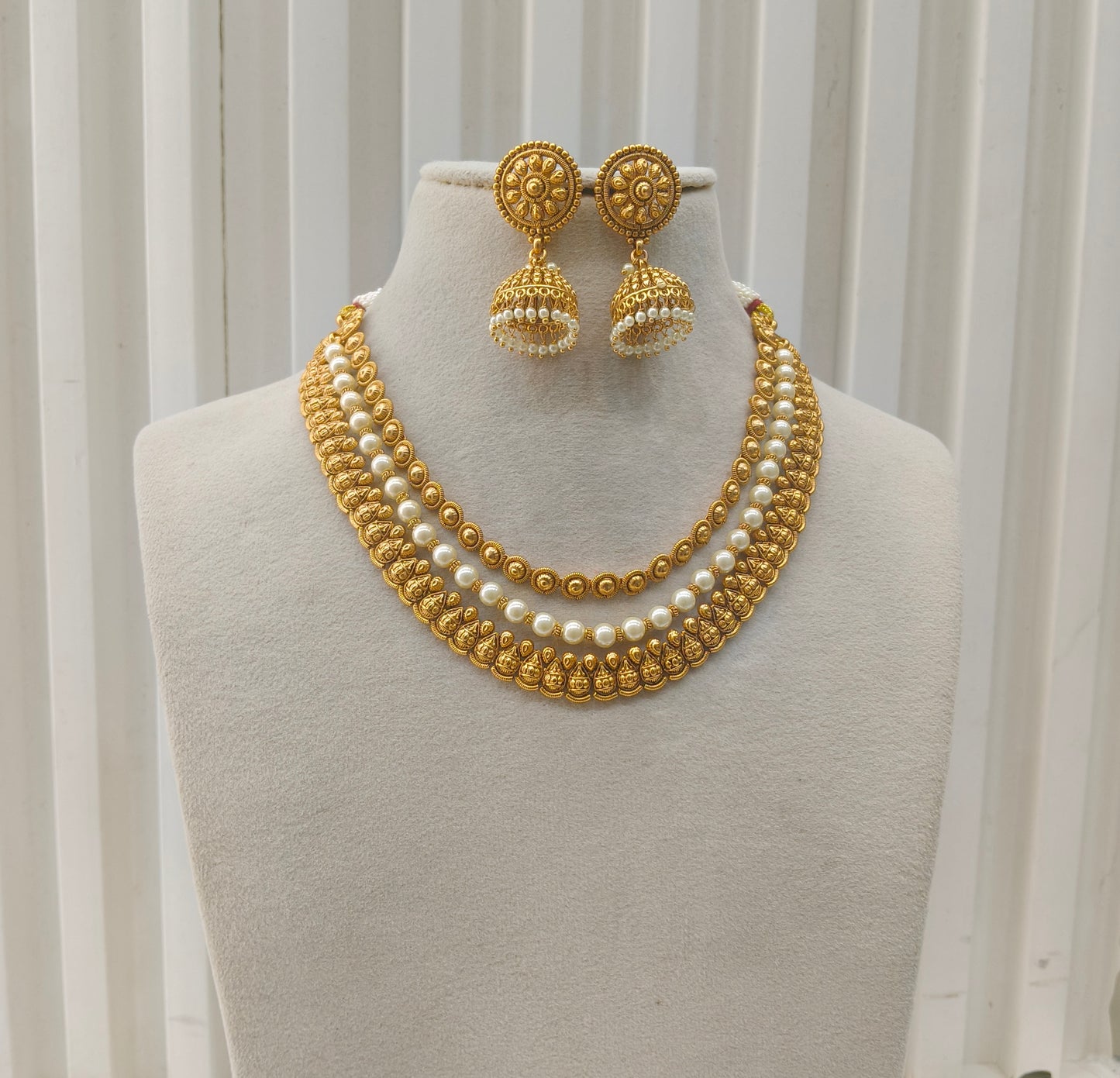 Gold Polki Necklace Jewellery Amiri Sets
