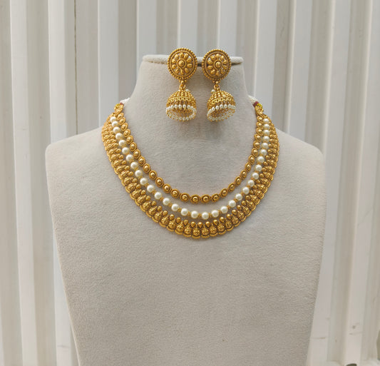 Gold Polki Necklace Jewellery Amiri Sets