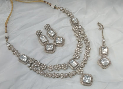 Gold Kundan Necklace Jewellery Bholi Set