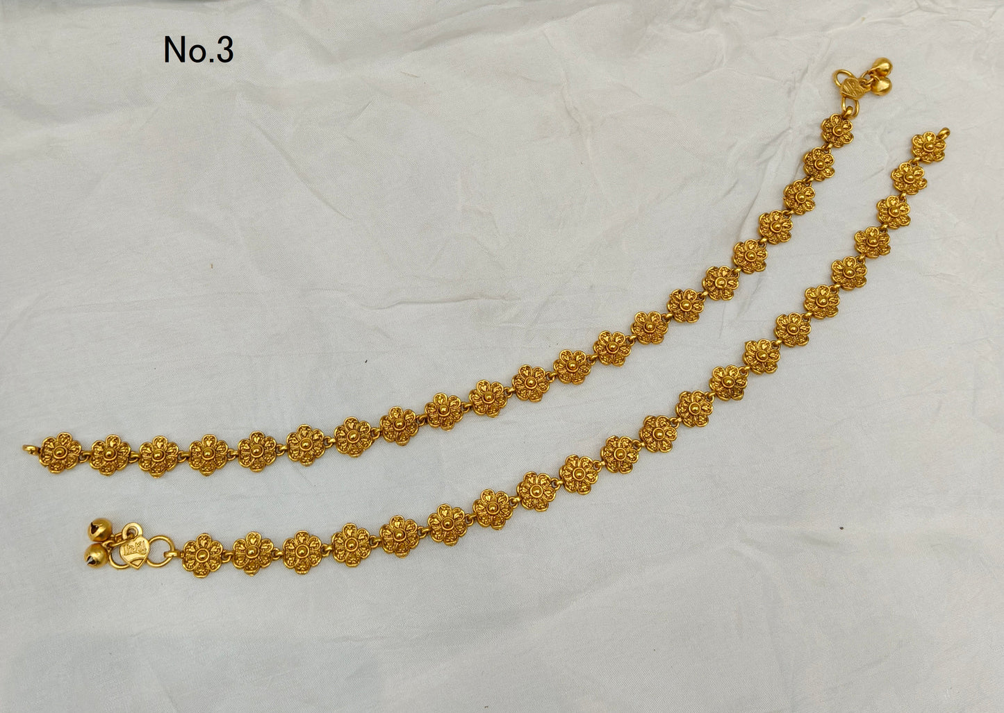 Gold Anklets Jhanjar Payal Jewellery  Set