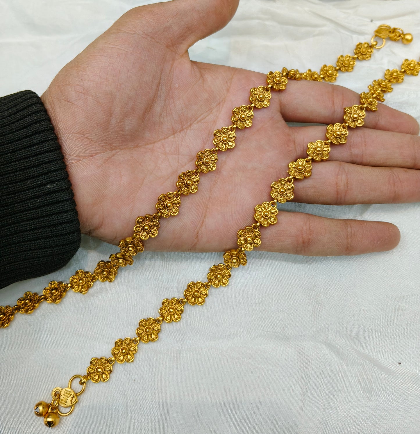 Gold Anklets Jhanjar Payal Jewellery  Set