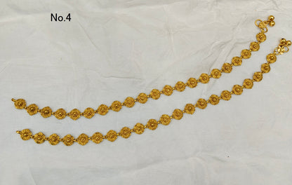 Gold Anklets Jhanjar Payal Jewellery  Set