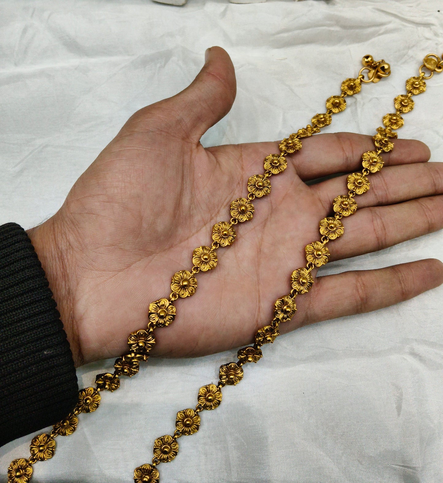 Gold Anklets Jhanjar Payal Jewellery  Set