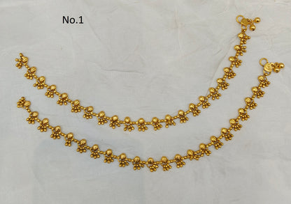 Gold Anklets Jhanjar Payal Jewellery  Set