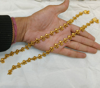 Gold Anklets Jhanjar Payal Jewellery  Set