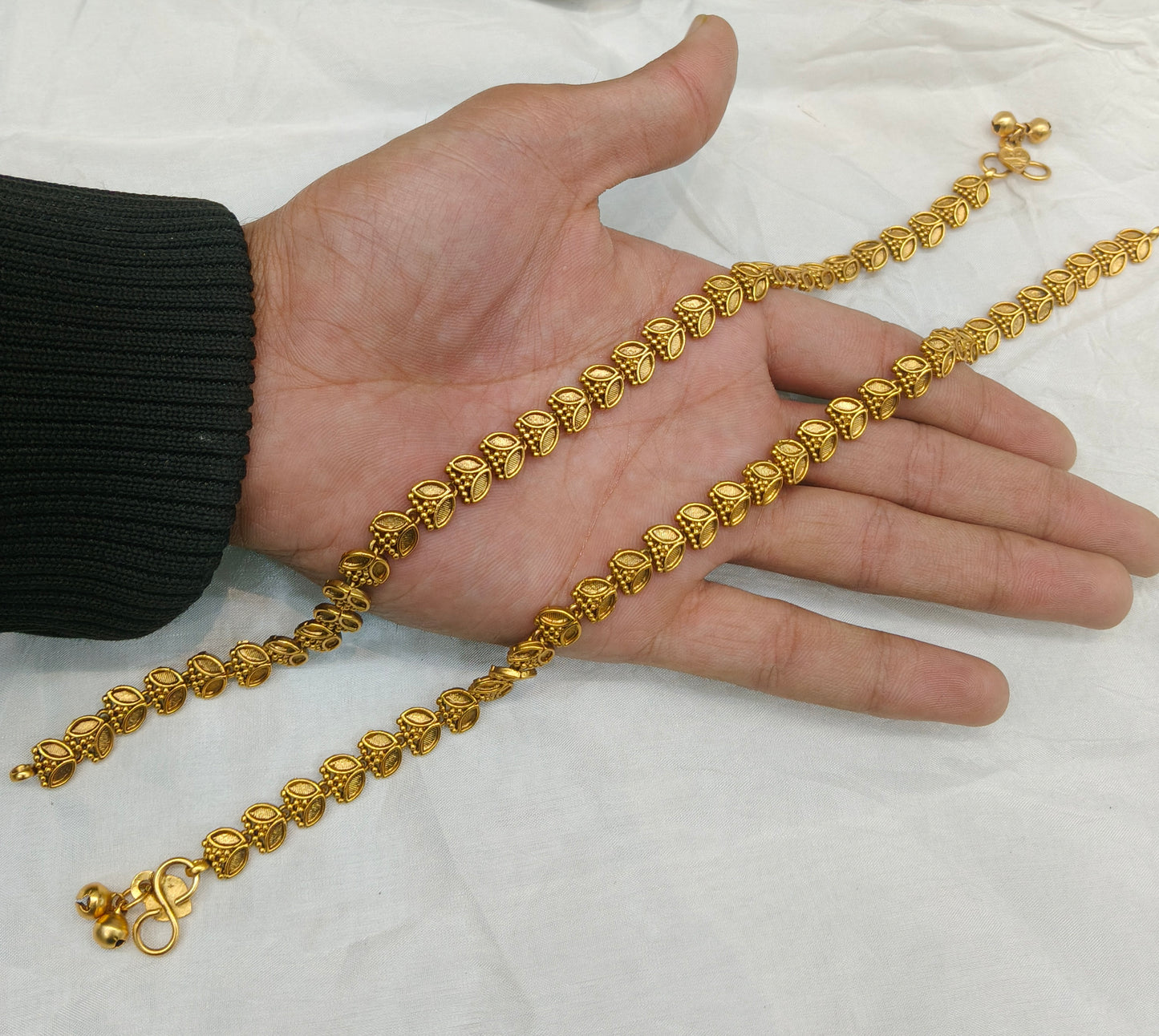 Gold Anklets Jhanjar Payal Jewellery  Set