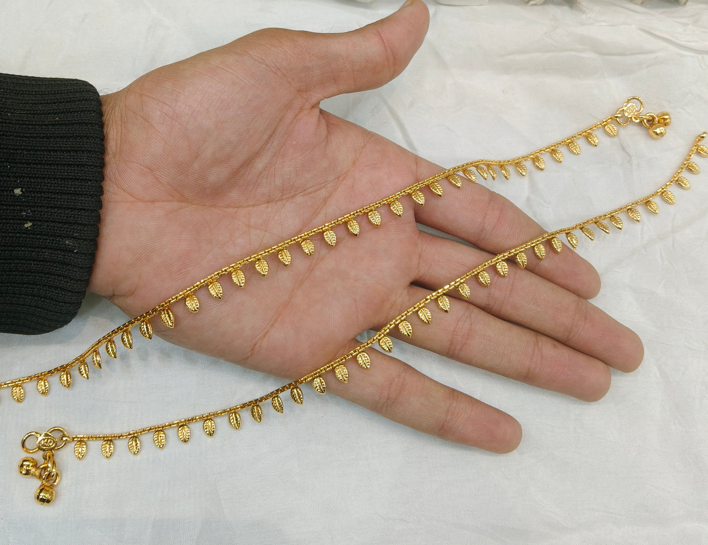 Gold Anklets Jhanjar Payal Jewellery  Set
