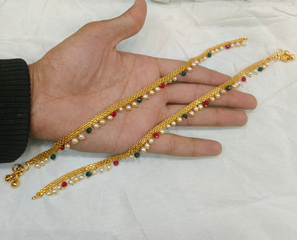 Gold Anklets Jhanjar Payal Jewellery  Set