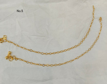 Gold Anklets Jhanjar Payal Jewellery  Set