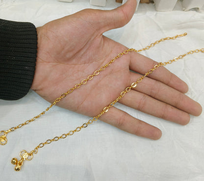 Gold Anklets Jhanjar Payal Jewellery  Set