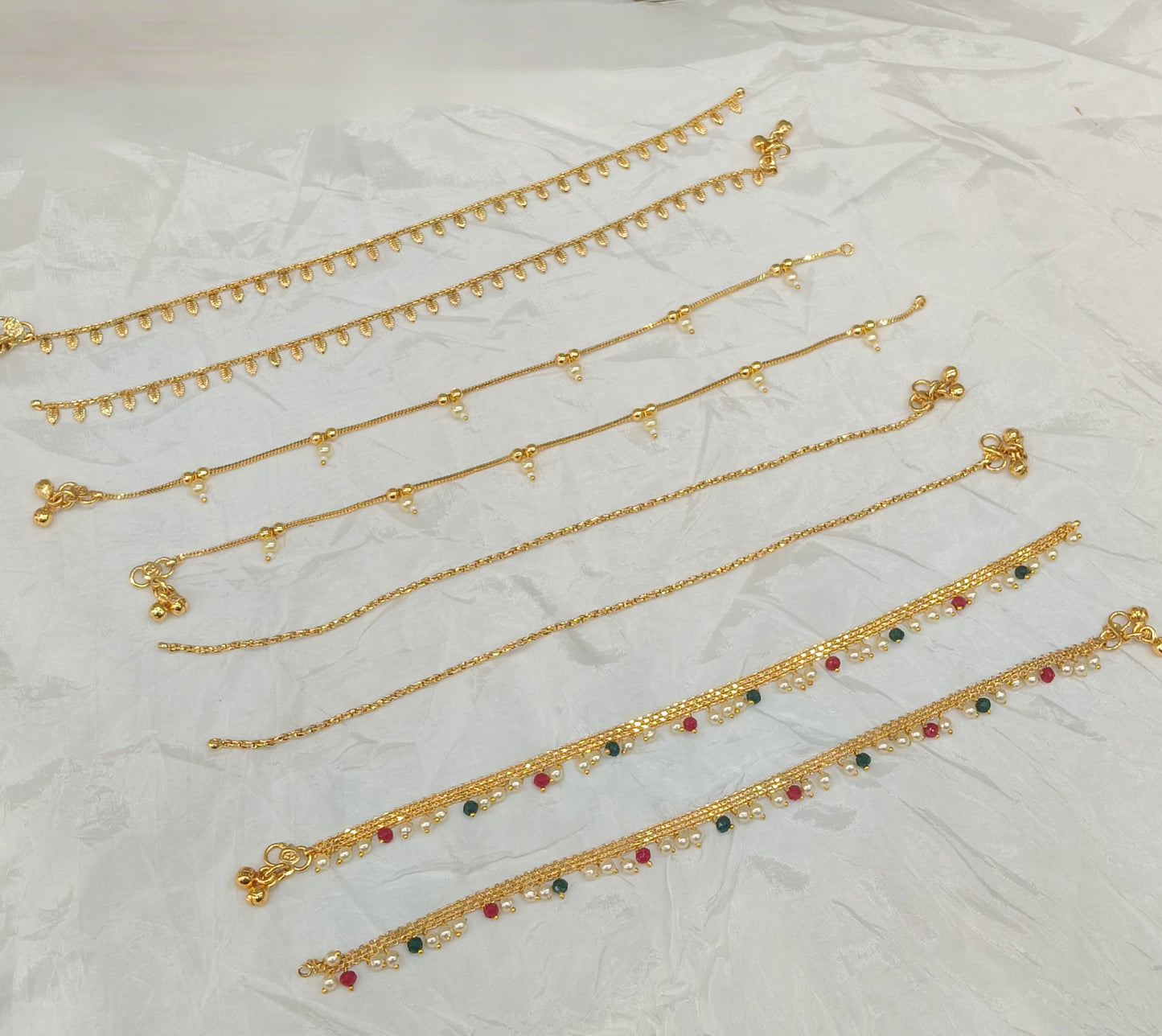 Gold Anklets Jhanjar Payal Jewellery  Set