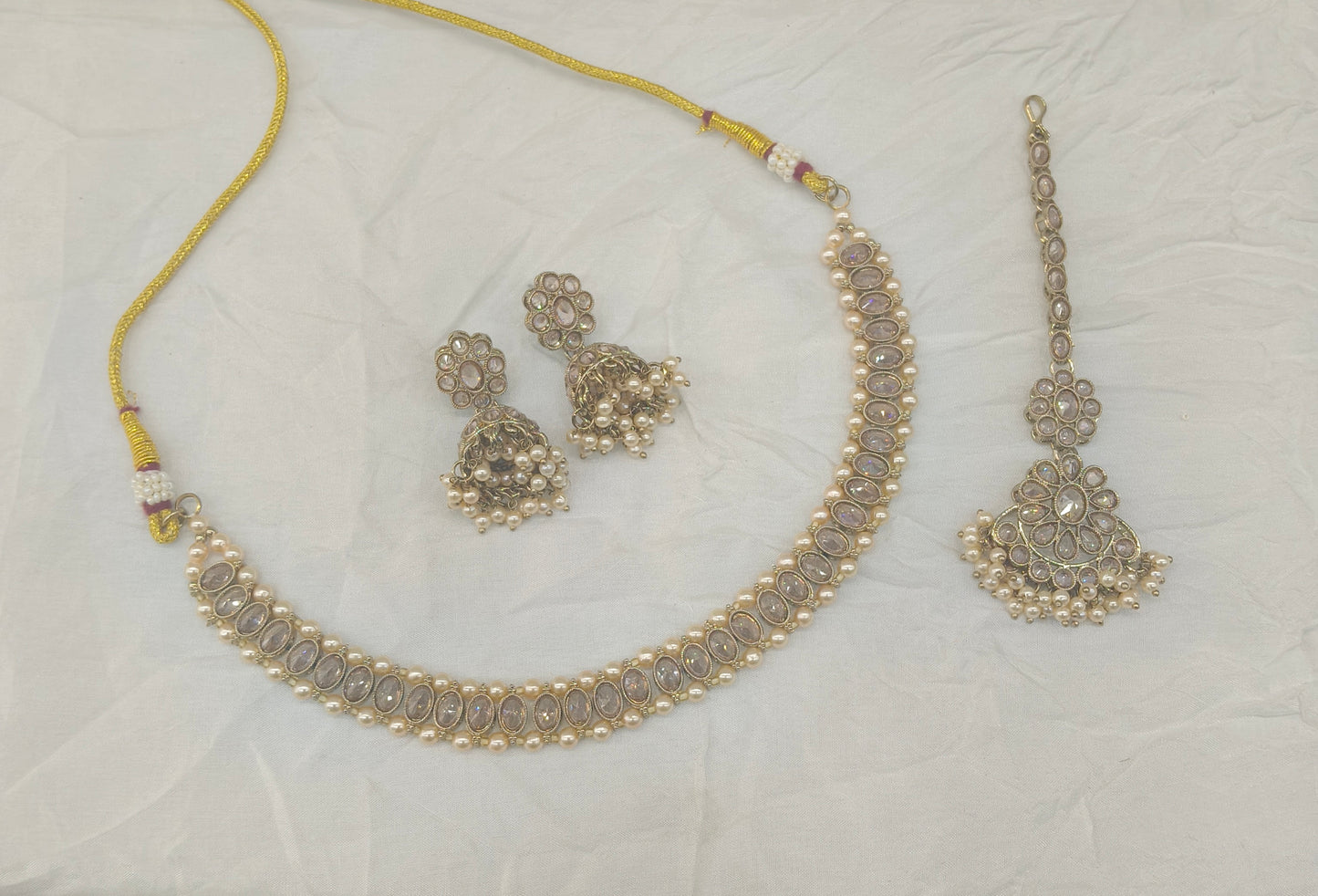 Antique Gold Necklace Jewellery Jagjeet Bollywood sets