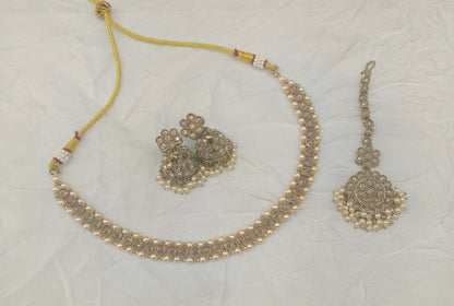 Antique Gold Necklace Jewellery Jagjeet Bollywood sets