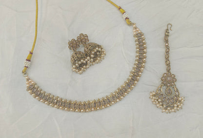 Antique Gold Necklace Jewellery Jagjeet Bollywood sets