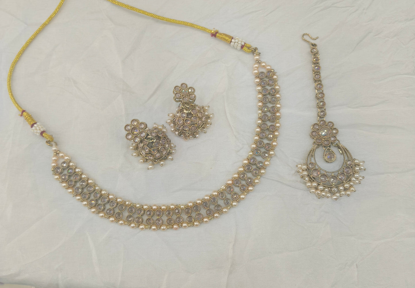 Antique Gold Necklace Jewellery Jagjeet Bollywood sets