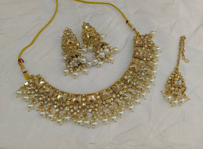 Antique Gold Necklace Jewellery Kitty Bollywood sets