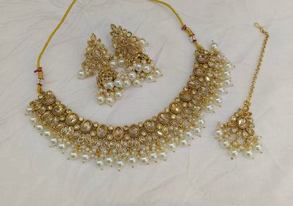 Antique Gold Necklace Jewellery Kitty Bollywood sets