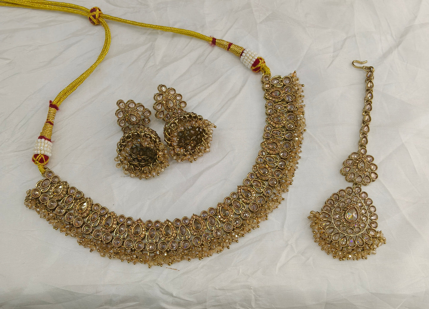 Antique Gold Necklace Jewellery Fern Bollywood sets