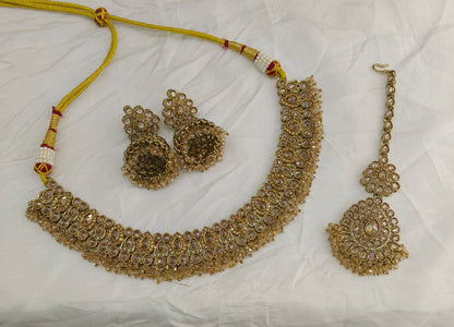 Antique Gold Necklace Jewellery Fern Bollywood sets