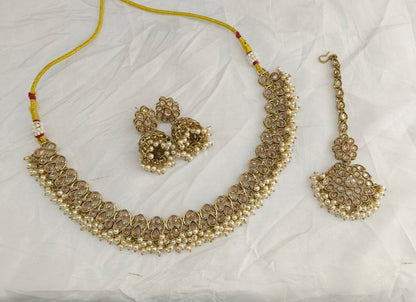 Antique Gold Necklace Jewellery Fern Bollywood sets