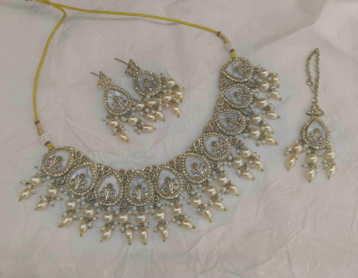 Antique Gold Necklace Jewellery Betty Bollywood sets