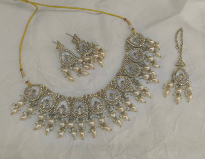Antique Gold Necklace Jewellery Betty Bollywood sets
