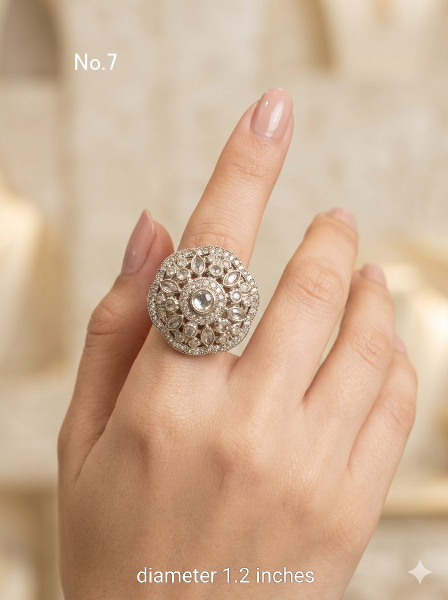 Champagne Stone cocktail Mysha finger rings