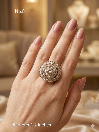 Champagne Stone cocktail Mysha finger rings