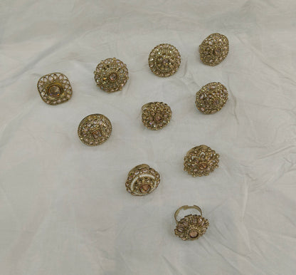 Champagne Stone cocktail Mysha finger rings