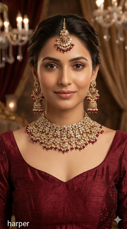 Antique Maroon Necklace Harper sets