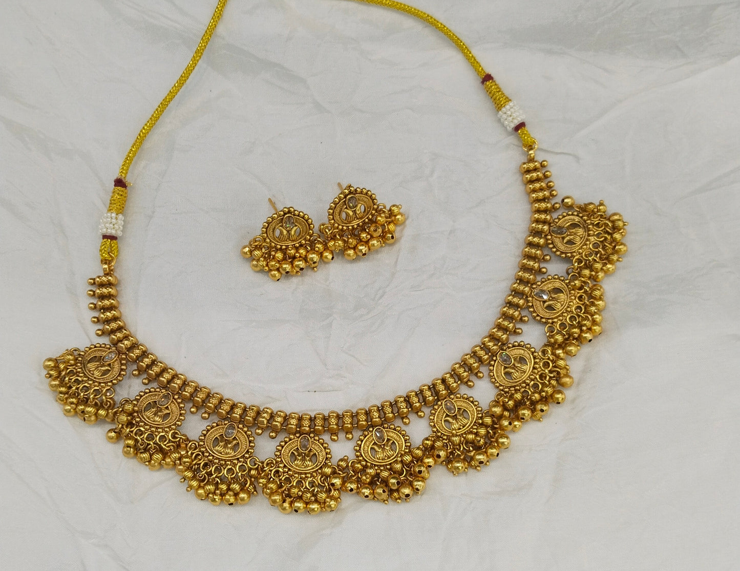 Gold Polki Necklace Jewellery Lucy Sets