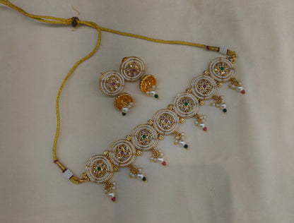 Gold Polki Ruby Green Choker Jewellery Jayla Sets