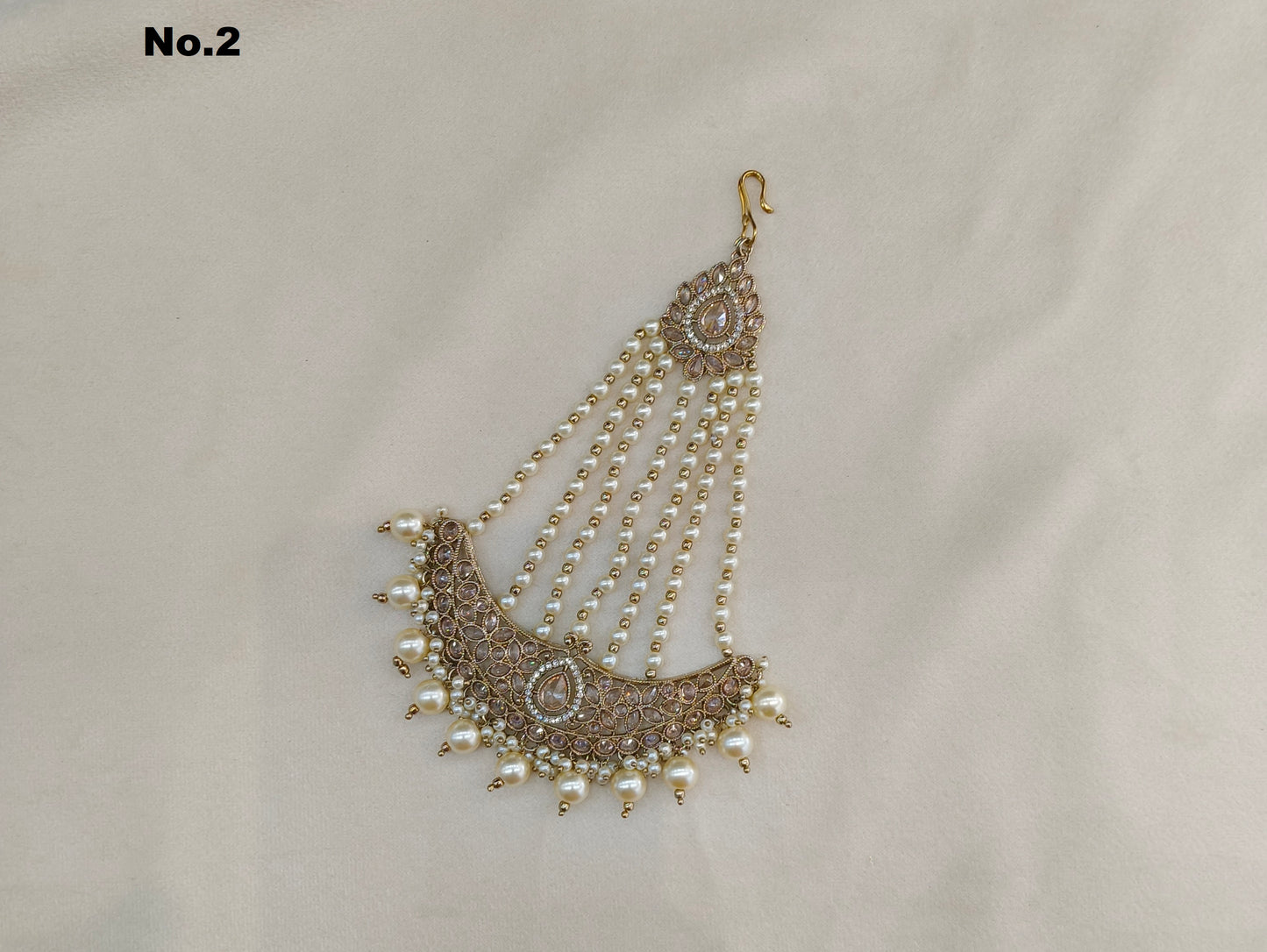 Antique Gold Jhumar Headpassa Mio Pakistani Side Headpiece