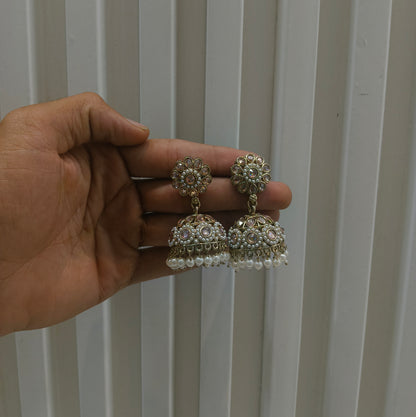 Antique Gold Bollywood Ren Earrings