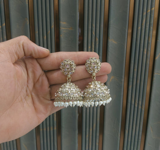 Antique Gold Bollywood Ren Earrings