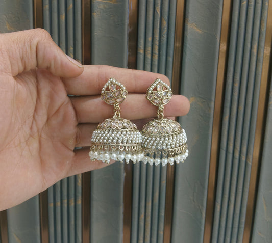 Antique Gold Bollywood Ren Earrings