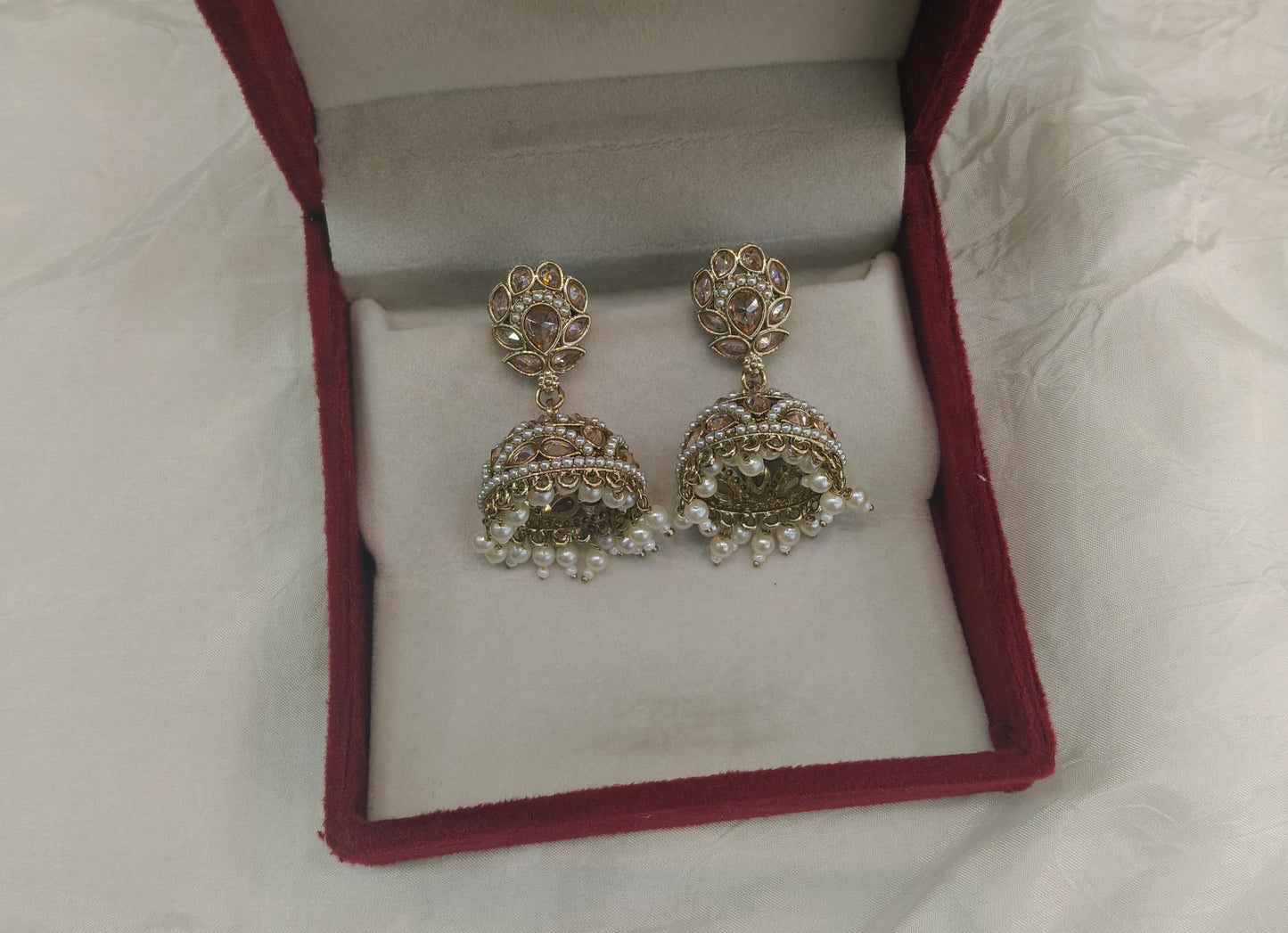 Antique Gold Bollywood Ren Earrings
