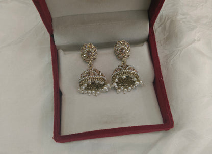 Antique Gold Bollywood Ren Earrings