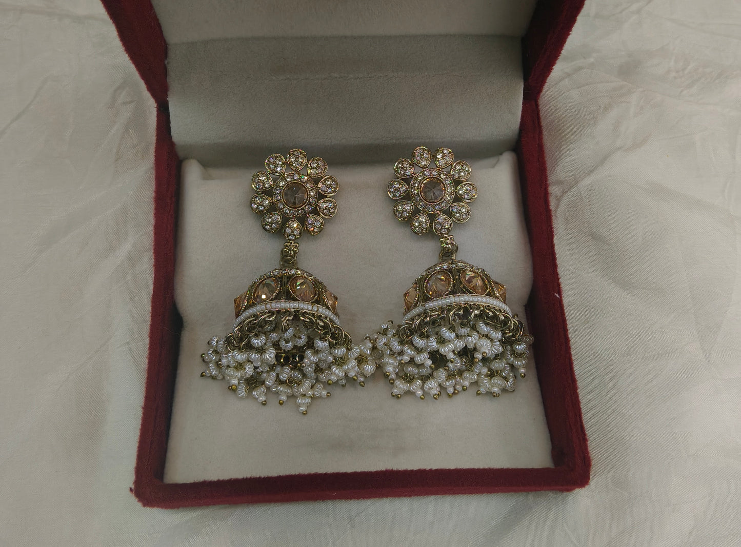 Antique Gold Bollywood Rin Earrings