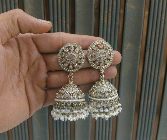 Antique Gold Bollywood Rin Earrings