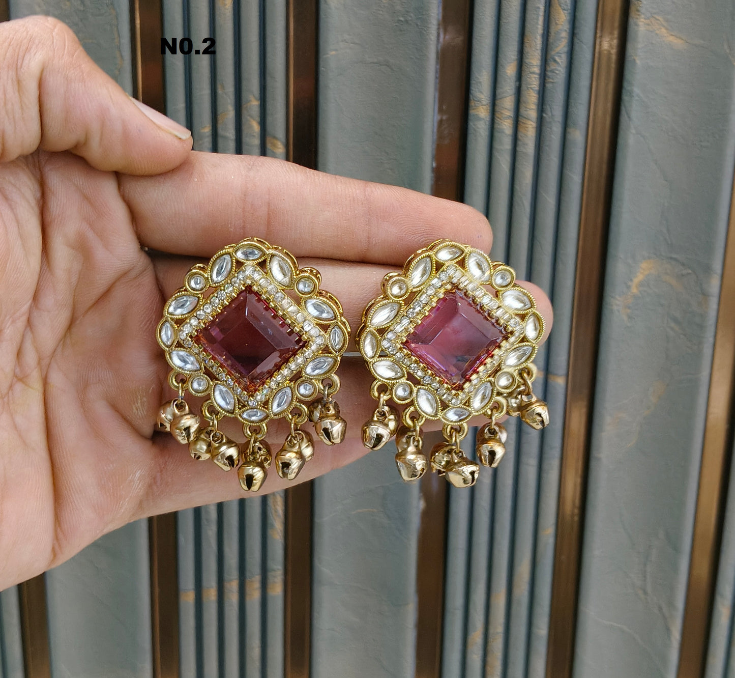 Antique Gold Bollywood Rini Earrings