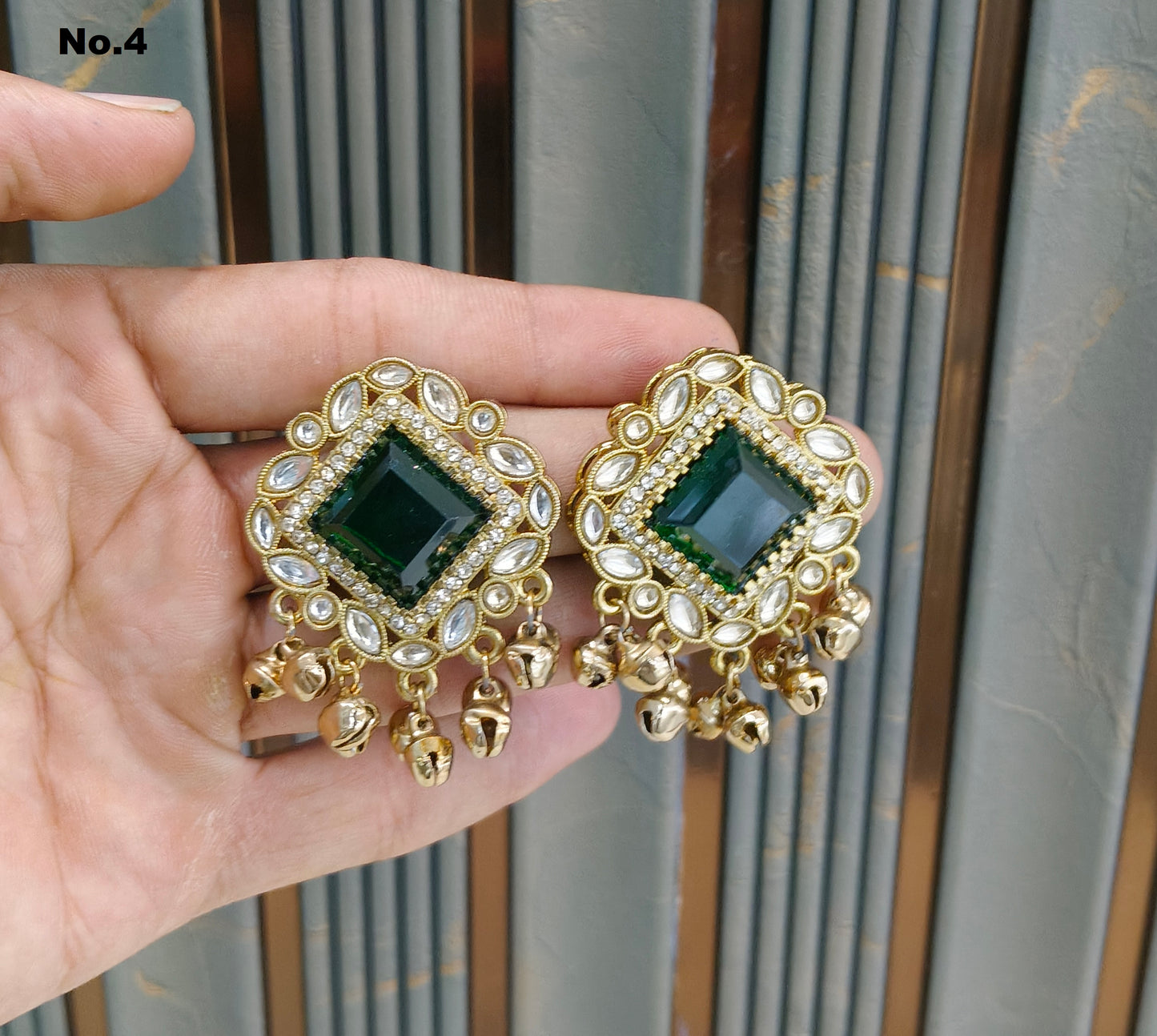 Antique Gold Bollywood Rini Earrings