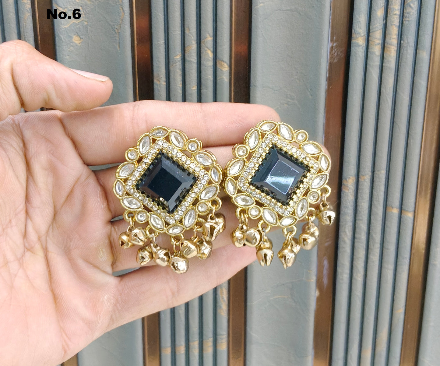 Antique Gold Bollywood Rini Earrings