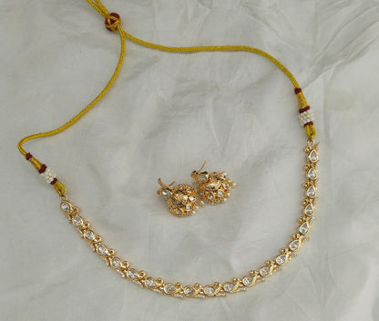 Gold Polki Kundan Necklace Jewellery Talia Set